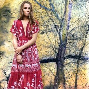 Perle Mer Bohemian Egyptian Wings Dress Size XS/S